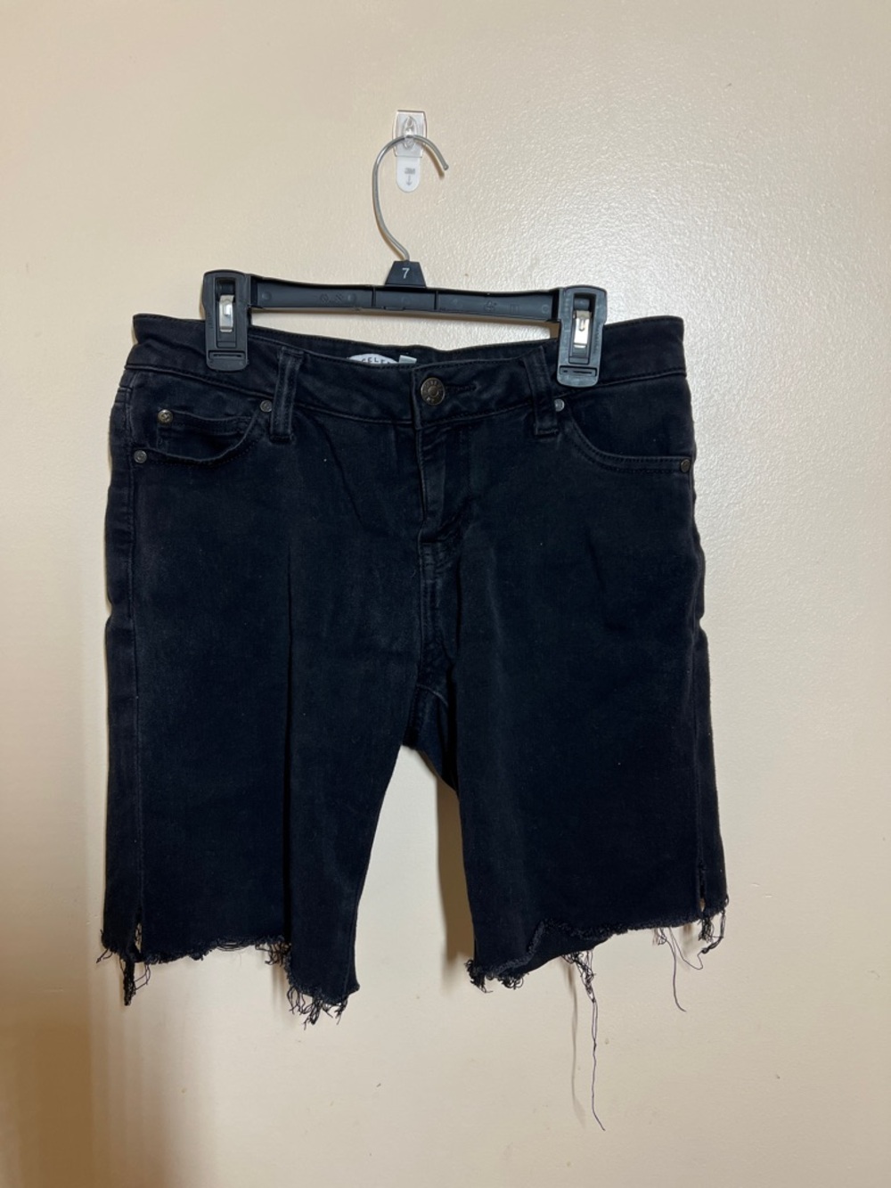 Celebrity Pink Black Mid Rise Jean shorts